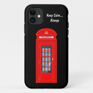 Funny Keep Calm London Phone Booth iPhone 11 Hoesje