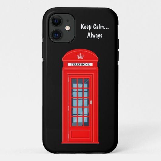 Funny Keep Calm London Phone Booth Case-Mate iPhone Case (Achterkant)