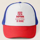 Funny Keep Calm Scrum Master is hier Trucker Pet (Voorkant)