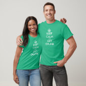 Funny Keep Calm t-shirt | Kalm houden en Drink hou (Unisex)