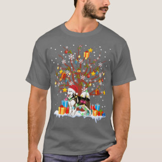 Funny kerstboom Santa Alaska Hondenliefhebber Matc T-shirt