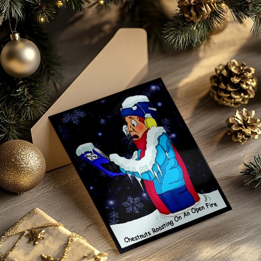Funny KerstCaroler Holiday Briefkaart