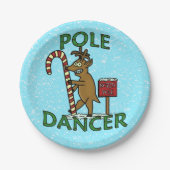 Funny Kerstdaner Reindeer Pun Papieren Bordje (Voorkant)