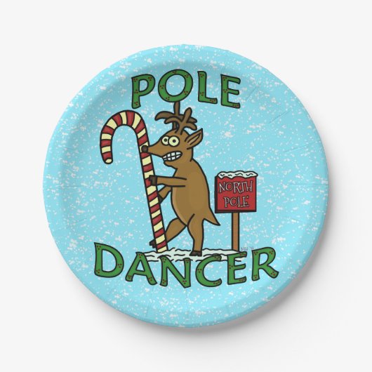 Funny Kerstdaner Reindeer Pun Papieren Bordje (Voorkant)