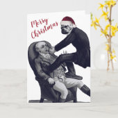 Funny Kerstdentist Kaart (Gele Bloem)