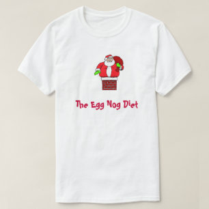 Funny Kerstei Nog Diet Fat Santa Claus T-shirt