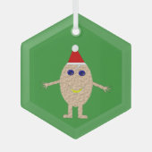 Funny Kersteieren Glas Ornament (Voorkant)