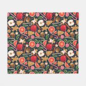 Funny Kerstfeest Fleece Blanket Deken (Voorkant (Horizontaal))