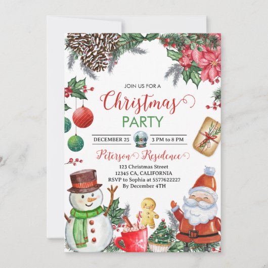 Funny kerstfeest kaart (Voorkant)