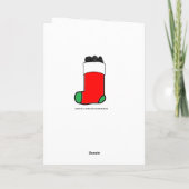 Funny Kerstfeestdag Kaart (Achterkant)