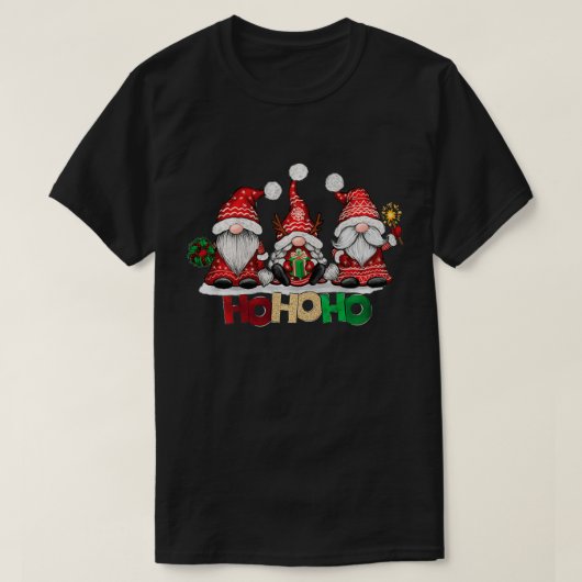 Funny Kerstkerstkerstkerstkerstkerstman Drie Gnomi T-shirt (Design voorkant)