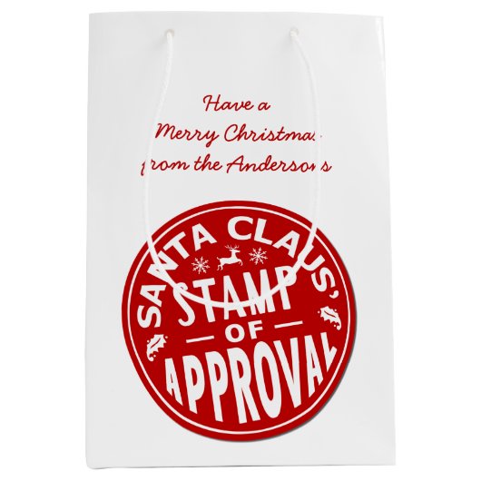 Funny Kerstkerstkerstkerstman — Aangepaste partij Medium Cadeauzakje (Voorkant)