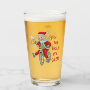 Funny Kerstkerstkerstkerstman Ho Ho Beer Humor Glas