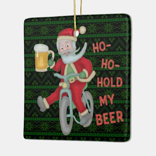 Funny kerstkerstkerstkerstman houdt mijn Humor vas Keramisch Ornament (Links)