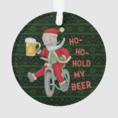 Funny kerstkerstkerstkerstman houdt mijn Humor vas Ornament (achterkant)