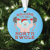 Funny Kerstkerstkerstkerstman met getitreerde muis Ornament