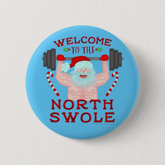 Funny Kerstkerstkerstkerstman met getitreerde muis Ronde Button 5,7 Cm (Voorkant)