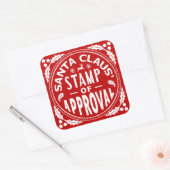 Funny kerstkerstkerstkerstman Stempel van goedkeur Vierkante Sticker (Envelop)