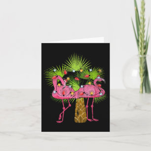 Funny Kerstlamingos met zomerkerst Kaart