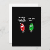 Funny Kerstlampjes Kaart (Voorkant / Achterkant)