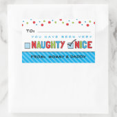 Funny kerstlist Naughty of Nice Gift Stickers (Tas)