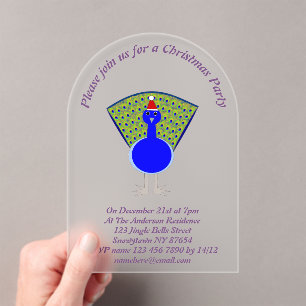 Funny Kerstmis Aangepast Acryl Uitnodigingen