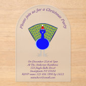 Funny Kerstmis Aangepast Acryl Uitnodigingen (Voorkant)