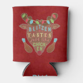 Funny Kerstmis Blitzen Chicken Reindeer Humor Blikjeskoeler (Voorkant)