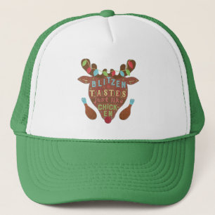 Funny Kerstmis Blitzen Chicken Reindeer Humor Trucker Pet