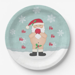Funny Kerstmis Cute Custom Naughty Santa Papieren Bordje