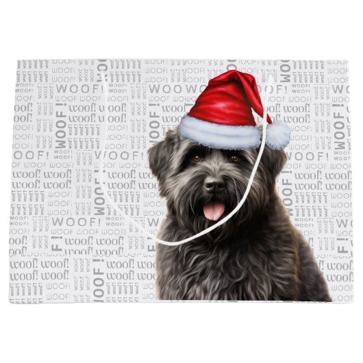 Funny Kerstmis Dog Bouvier Lover Holiday Groot Cadeauzakje (Voorkant)