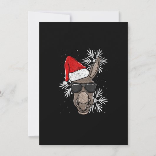 Funny Kerstmis Donkey Lover Kaart (Voorkant)