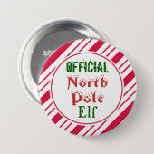 Funny Kerstmis Elf Button Pin (Voorkant /achterkant)