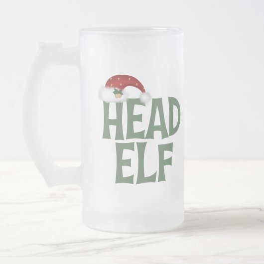 Funny Kerstmis Elf Frosted Mok (Links)