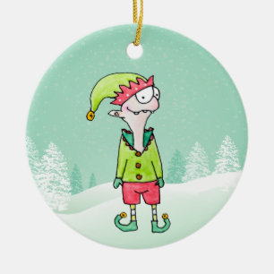 Funny Kerstmis Elf Ornament