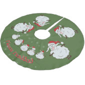 FUNNY Kerstmis Fleece Navidad Kerstboom Rok (Gekanteld)