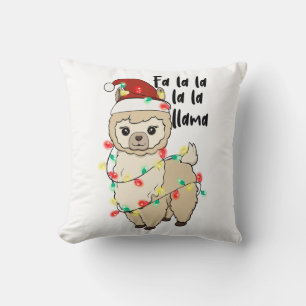 Funny Kerstmis Llama Kussen
