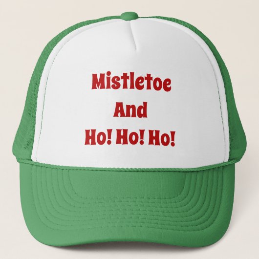 Funny Kerstmis Mistletoe Trucker Hat Trucker Pet (Voorkant)