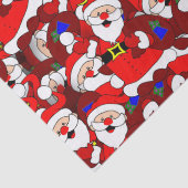 Funny Kerstmis Modern Whimsical Santa Collage Tissuepapier (Detail)