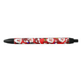 Funny Kerstmis Modern Whimsical Santa Collage Zwarte Inkt Pen (Voorkant)