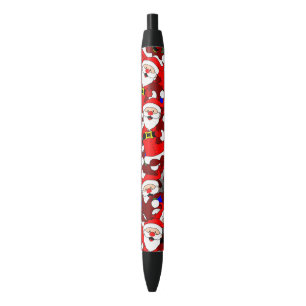 Funny Kerstmis Modern Whimsical Santa Collage Zwarte Inkt Pen