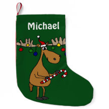 Funny Kerstmis Moose Stocking