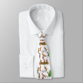 Funny Kerstmis Necktie Reindeer Spellen Stropdas (Gebonden)