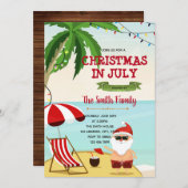 Funny kerstmis op uitnodiging van juli (Voorkant / Achterkant)