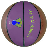 Funny Kerstmis Peacock Basketbal (Verticaal)