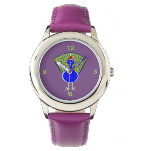 Funny Kerstmis Peacock Horloge