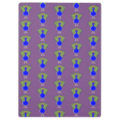 Funny Kerstmis Peacock Klembord (Achterkant)