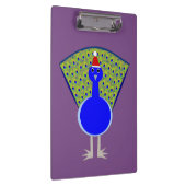 Funny Kerstmis Peacock Klembord (Rechts)