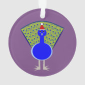Funny Kerstmis Peacock Ornament (achterkant)