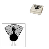 Funny Kerstmis Peacock Rubberstempel (Gestempeld)